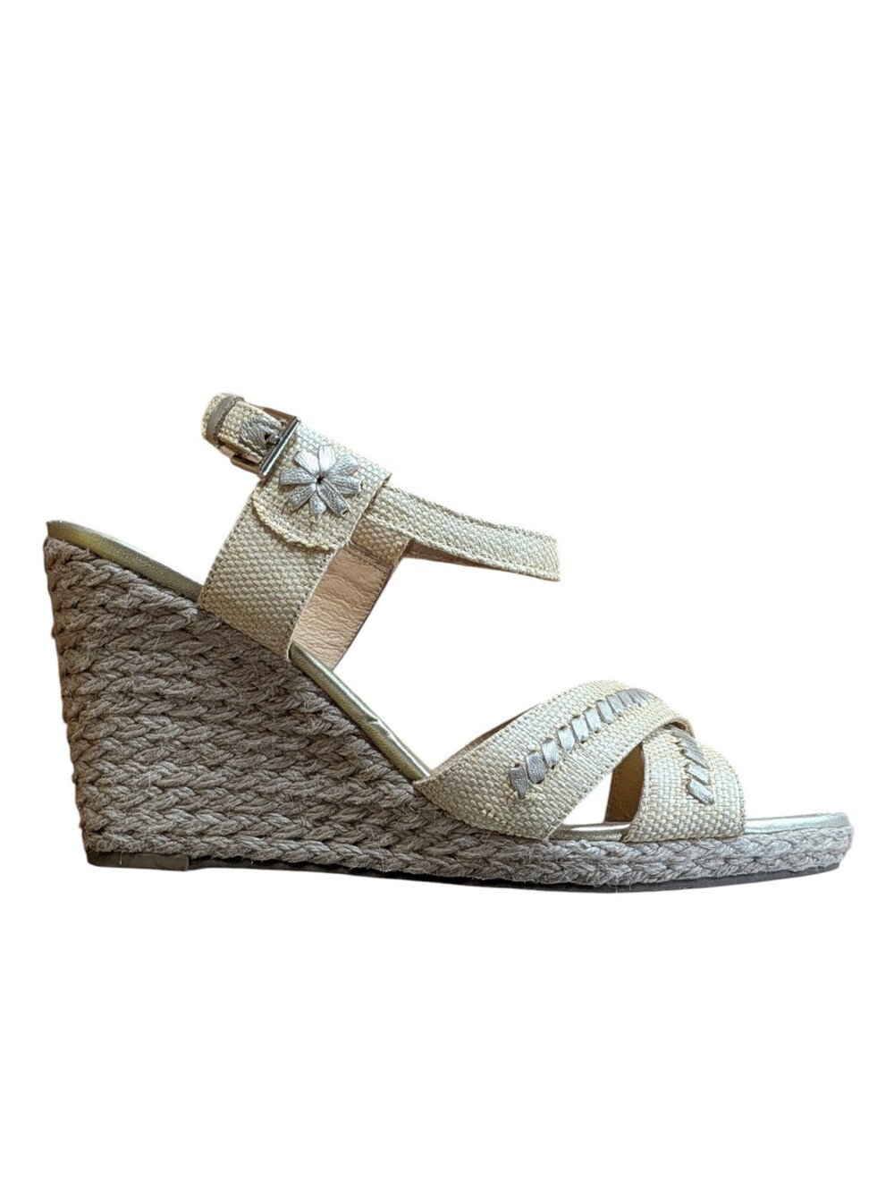 Jack Rogers Abbey Espadrille Wedge Sandals Size 9.5 - Picture 3 of 12